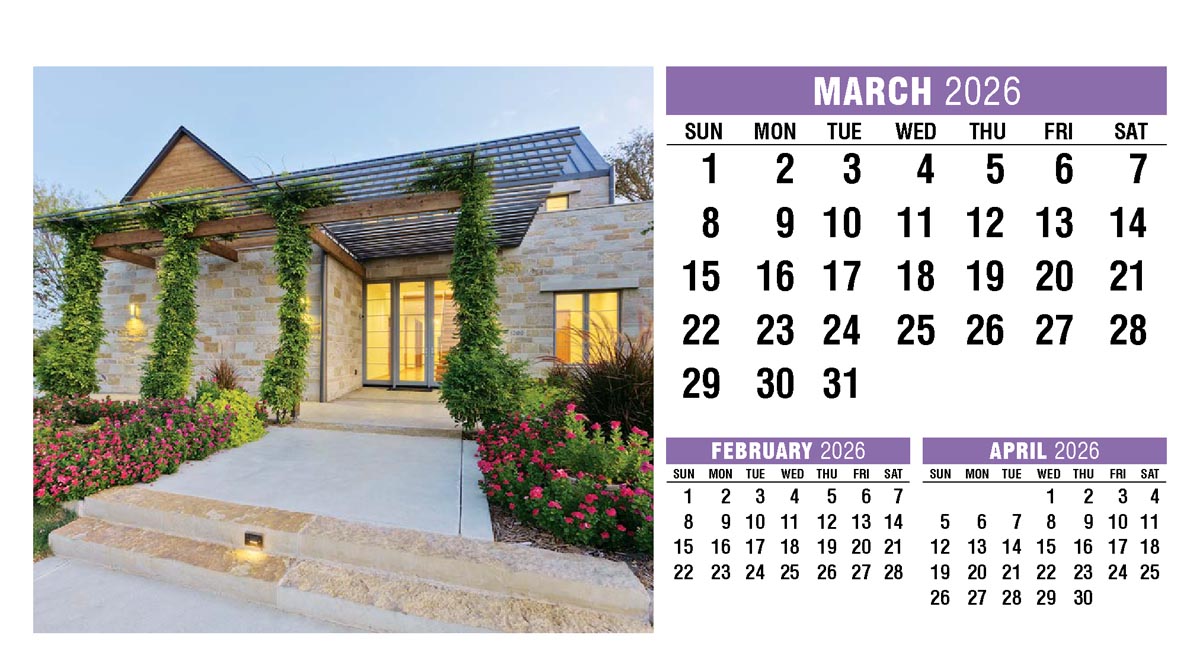 Galleria Homes Promotional Desk Calendar- 2026